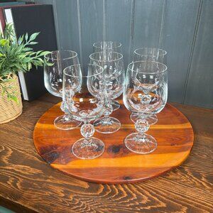 Vintage 6oz Claudia Wine Glasses Set of 6 Import Associates Poland Blown Glass